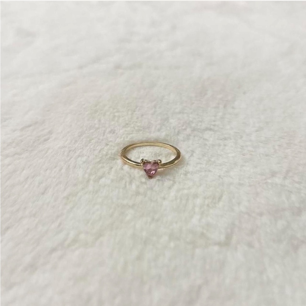 5/$15 🩷 MUST BUNDLE Gold Ring with Pink Heart Gemstone - Picture 4 of 5